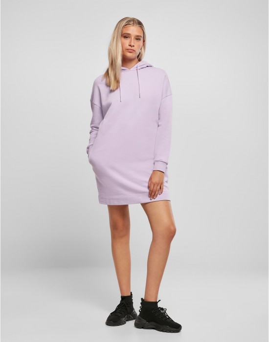 Суичър Ladies Organic Oversized Terry Hoody Dress lilac XXL