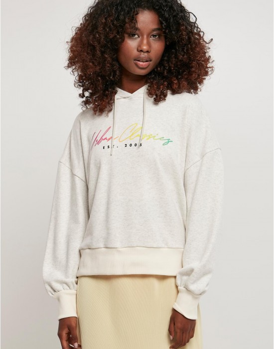 Суичър Ladies Oversized Rainbow Hoody lightgrey XXL