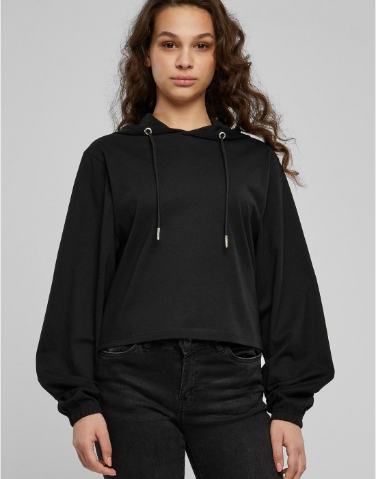 Суичър Ladies Heavy Short Hoody black XS