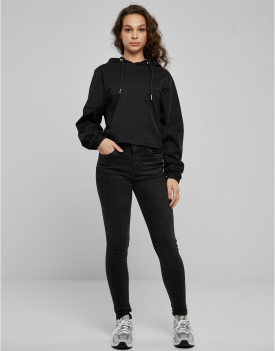 Суичър Ladies Heavy Short Hoody black XS