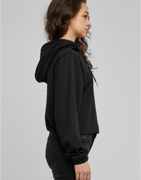 Суичър Ladies Heavy Short Hoody black XS