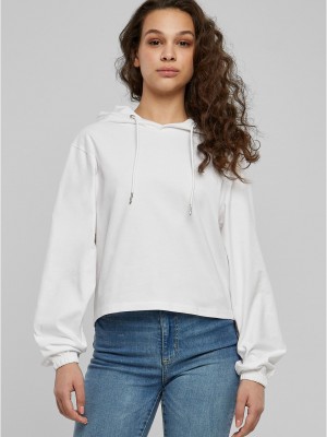 Суичър Ladies Heavy Short Hoody white XS