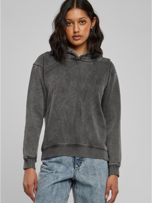 Суичър Ladies Stone Washed Hoody black XXL