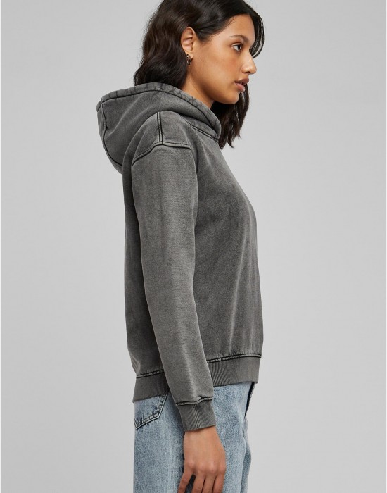 Суичър Ladies Stone Washed Hoody black XXL