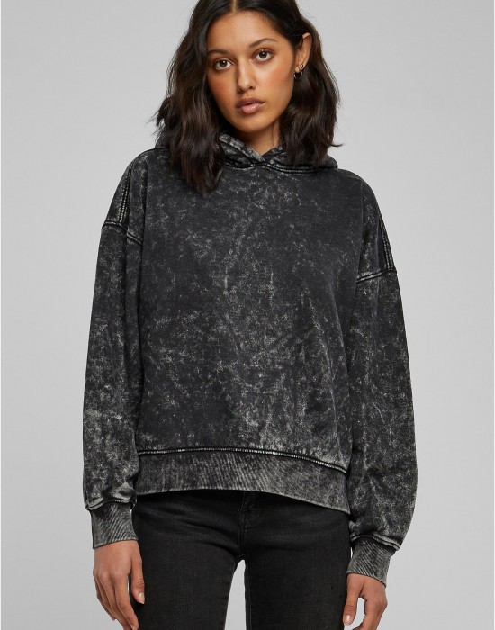 Суичър Ladies Oversized Towel Washed Hoody black XXL