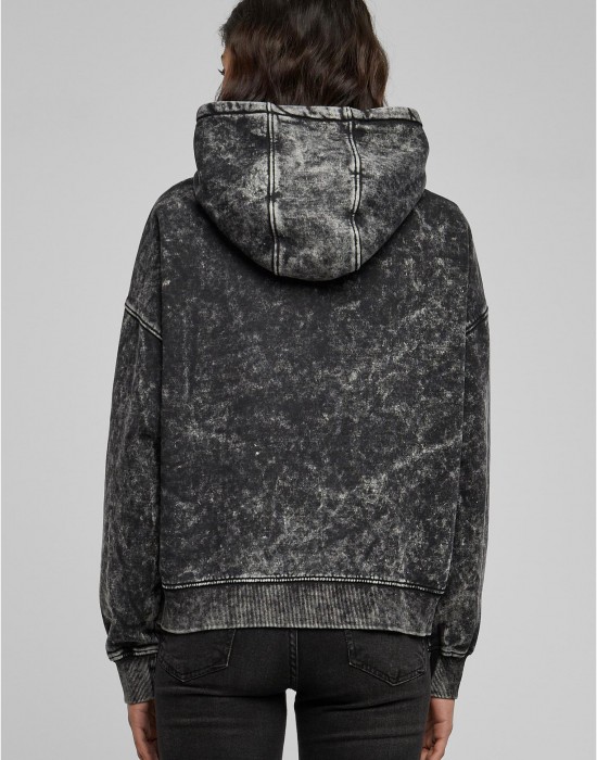 Суичър Ladies Oversized Towel Washed Hoody black XXL