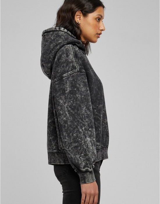 Суичър Ladies Oversized Towel Washed Hoody black XXL