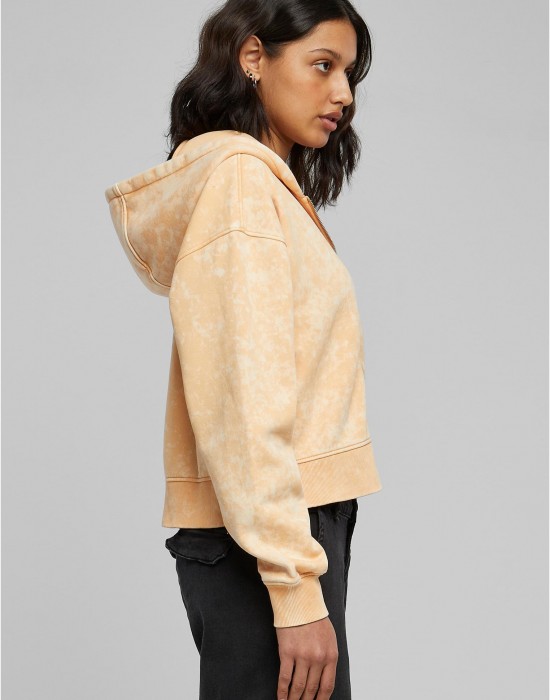 Суичър Ladies Short Oversized Towel Washed Zip Hoody paleorange XXL