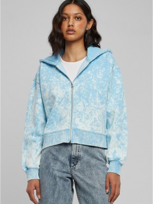 Суичър Ladies Short Oversized Towel Washed Zip Hoody balticblue XXL