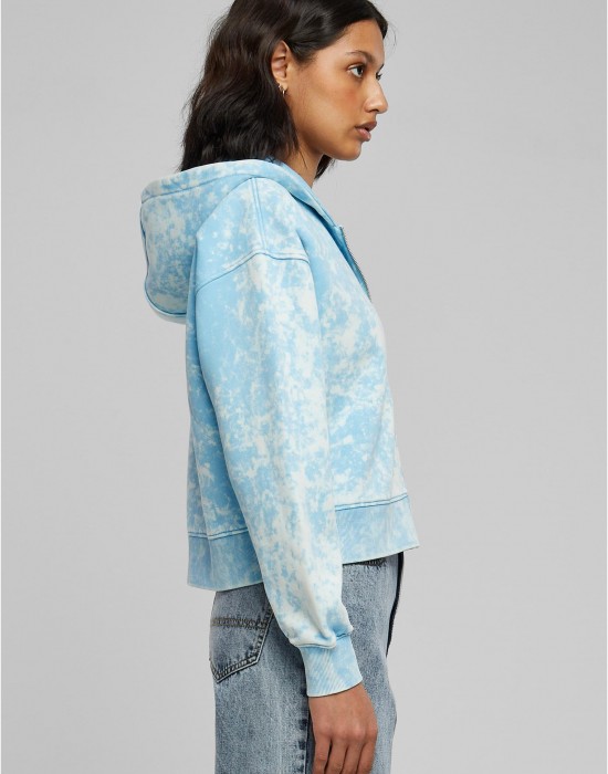 Суичър Ladies Short Oversized Towel Washed Zip Hoody balticblue XXL