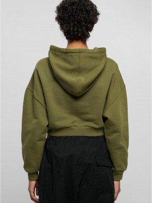 Суичър Ladies Cropped Heavy Hoody summerolive XXL