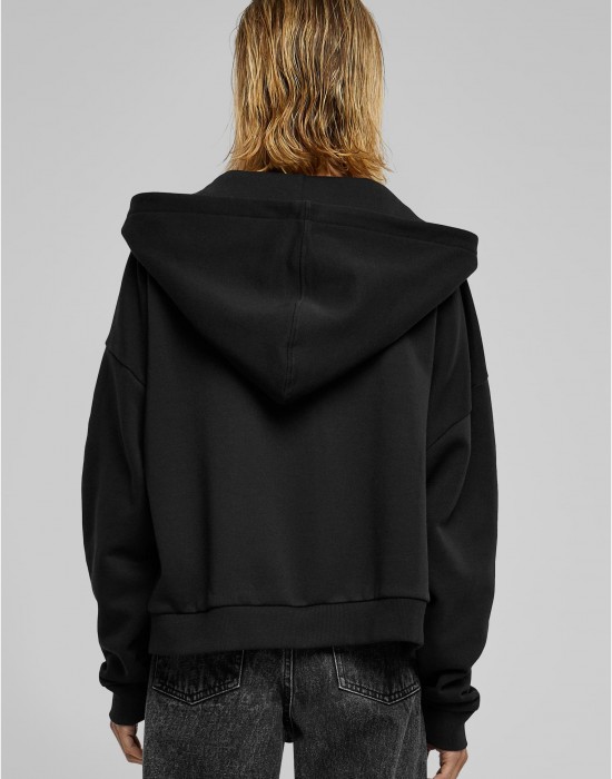 Суичър Ladies Boxy Zip Hoody black XXL