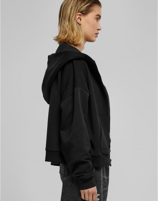 Суичър Ladies Boxy Zip Hoody black XXL