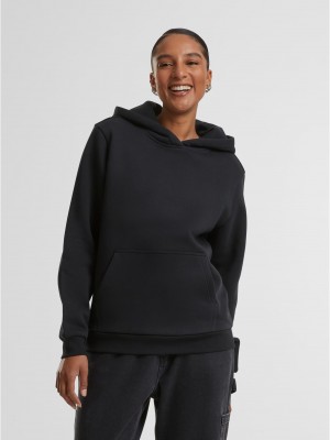 Суичър Ladies Fluffy Hoody black XXL