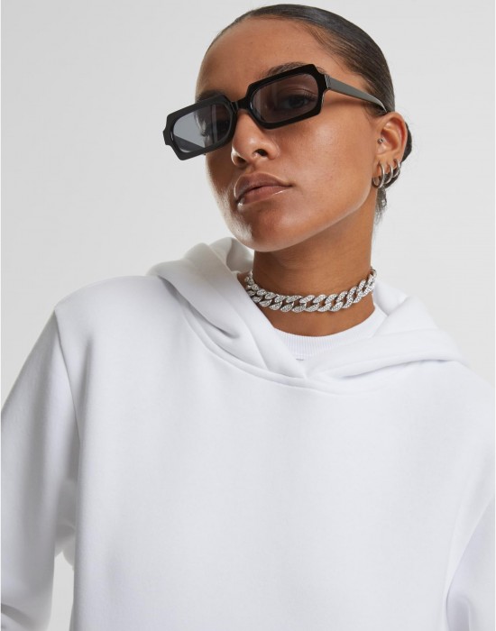 Суичър Ladies Fluffy Hoody white XXL