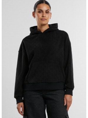 Суичър Ladies Jacquard Velvet Oversized Hoodie black XXL