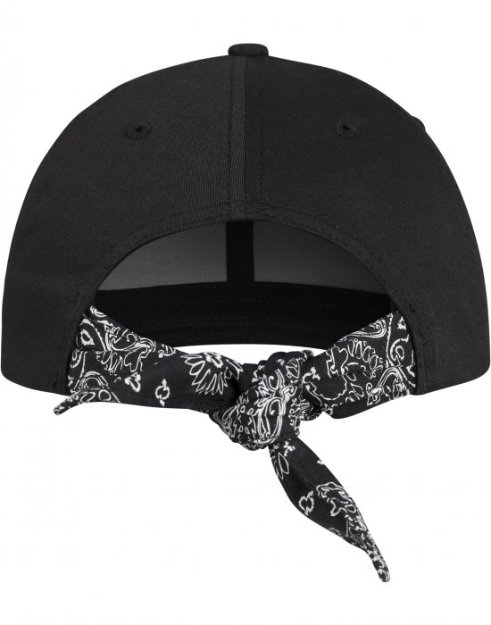 Шапка с козирка в черно Curved Bandana Tie Snapback, Urban Classics, Шапки с козирка - Complex.bg