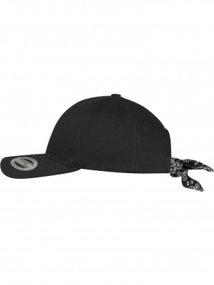 Шапка с козирка в черно Curved Bandana Tie Snapback  Шапка с козирка в черно Curved Bandana Tie Snapback