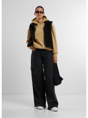 Суичър Ladies Jacquard Velvet Oversized Hoodie unionbeige XXL