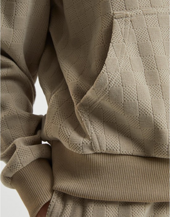 Суичър Ladies Jacquard Velvet Oversized Hoodie unionbeige XXL