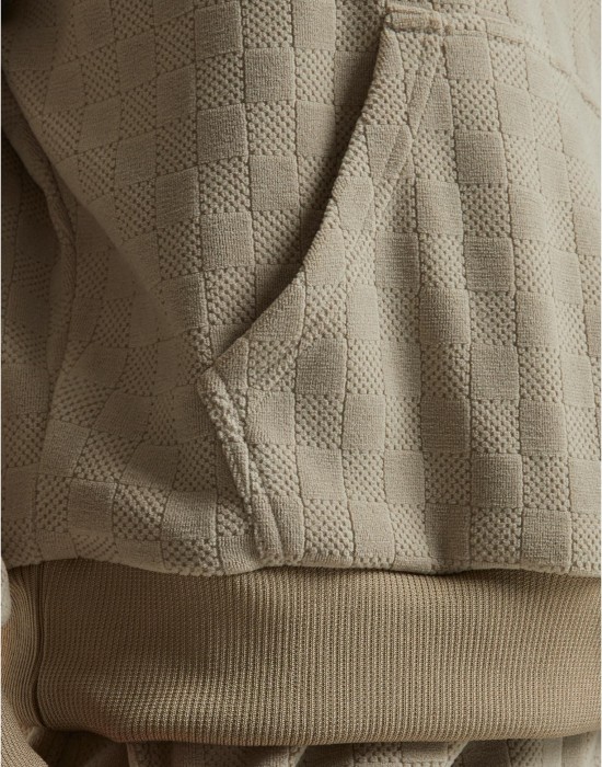 Суичър Ladies Jacquard Velvet Oversized Hoodie unionbeige XXL