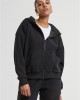 Суичър Ladies Jacquard Velvet Oversized Zip Hoody black XXL