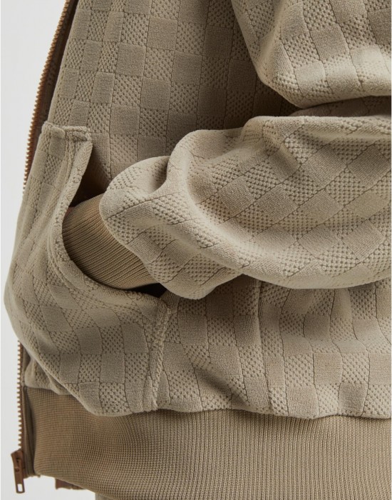 Суичър Ladies Jacquard Velvet Oversized Zip Hoody unionbeige XXL