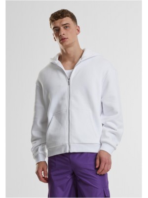 Fluffy Zip Hoody white XXL