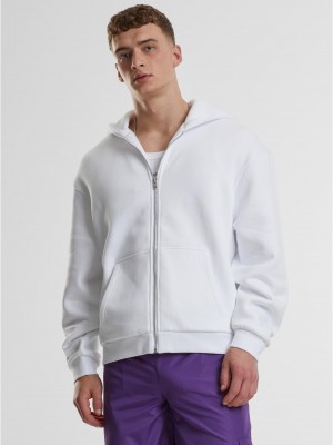 Fluffy Zip Hoody white XXL