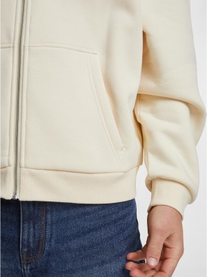 Fluffy Zip Hoody whitesand XXL