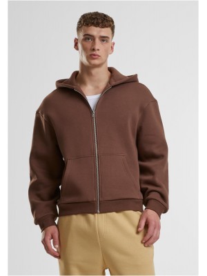 Fluffy Zip Hoody chocolatebrown XXL