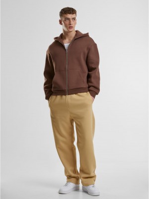 Fluffy Zip Hoody chocolatebrown XXL