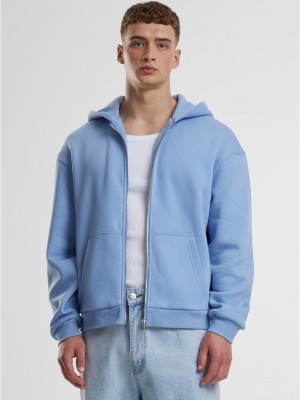 Fluffy Zip Hoody powderblue XXL