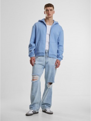 Fluffy Zip Hoody powderblue XXL
