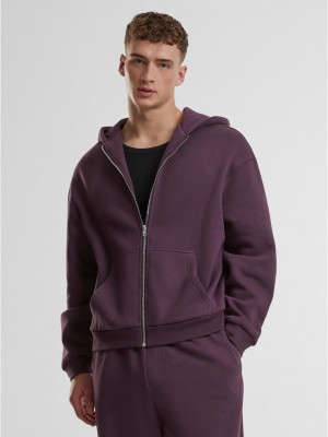Fluffy Zip Hoody plumpurple XXL