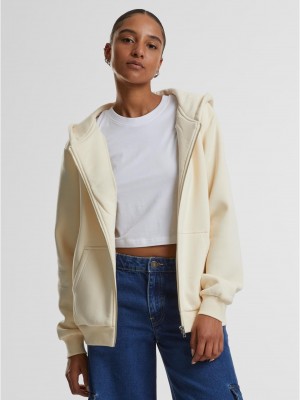 Суичър Ladies Fluffy Zip Hoody whitesand XXL