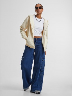 Суичър Ladies Fluffy Zip Hoody whitesand XXL