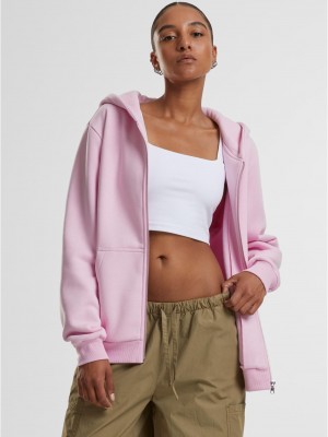 Суичър Ladies Fluffy Zip Hoody softpink XXL