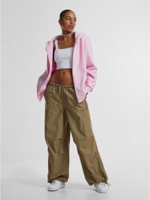 Суичър Ladies Fluffy Zip Hoody softpink XXL