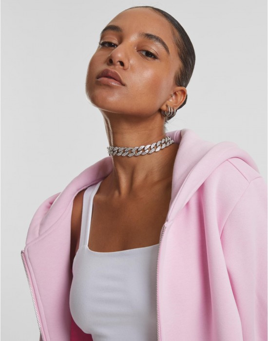 Суичър Ladies Fluffy Zip Hoody softpink XXL