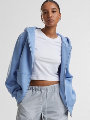 Суичър Ladies Fluffy Zip Hoody powderblue XXL
