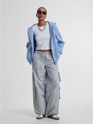 Суичър Ladies Fluffy Zip Hoody powderblue XXL