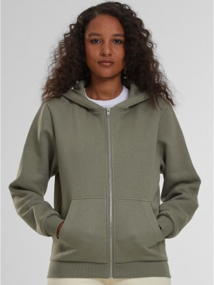 Суичър Ladies Fluffy Zip Hoody paleolive XXL