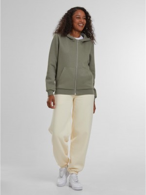 Суичър Ladies Fluffy Zip Hoody paleolive XXL