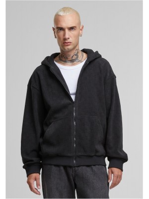 Jaquard Velvet Zip-Hoody black XXL