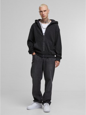 Jaquard Velvet Zip-Hoody black XXL