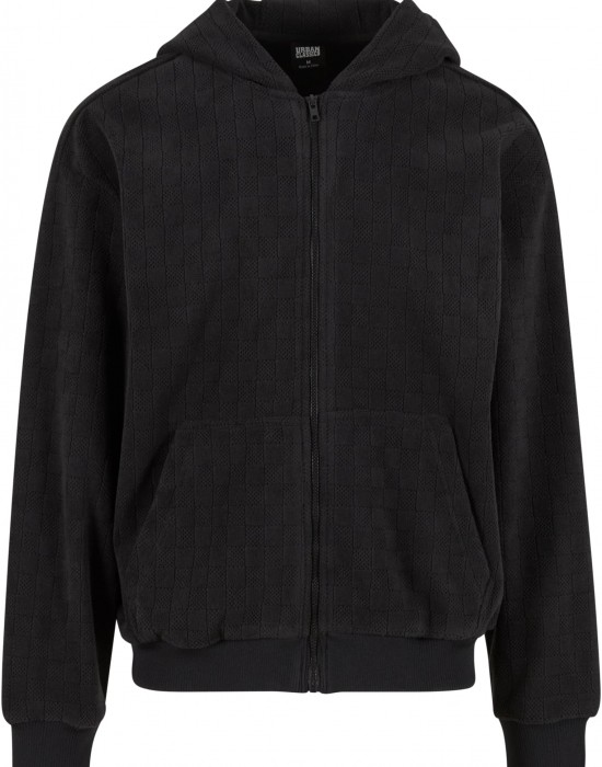 Jaquard Velvet Zip-Hoody black XXL Jaquard Velvet Zip-Hoody black XXL