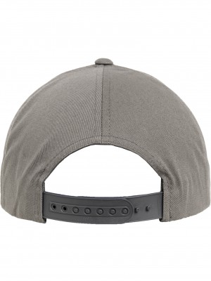 Шапка с козирка в сиво 5-Panel Curved Classic Snapback 