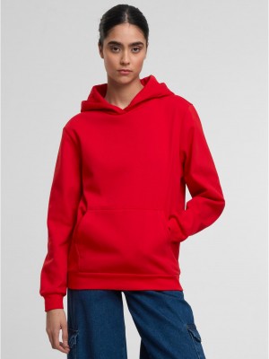 Суичър Ladies Loose Light Brushed Fleece Hoody red XS