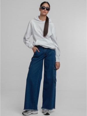 Суичър Ladies Loose Light Brushed Fleece Hoody white XS